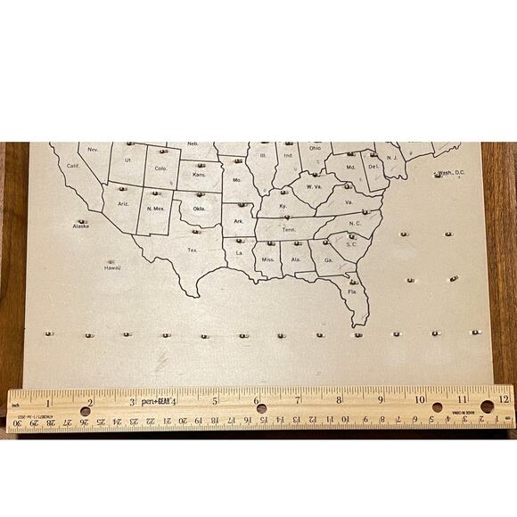 Rare Vintage Wells Sterling Silver State Charms Display Board Picture Frame - Picture 8 of 8